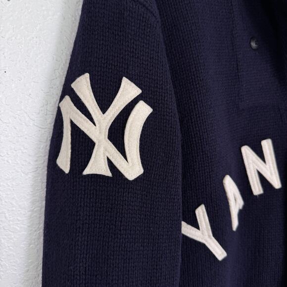 Polo Ralph Lauren Yankees Cardigan Mens Medium New York MLB Baseball Sweater NEW - Picture 5 of 11